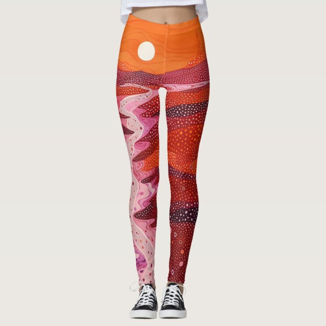 Beautiful Traditional abstract Leggings (Front)