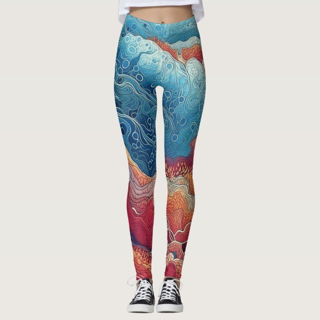 Beautiful Traditional abstract Leggings (Front)