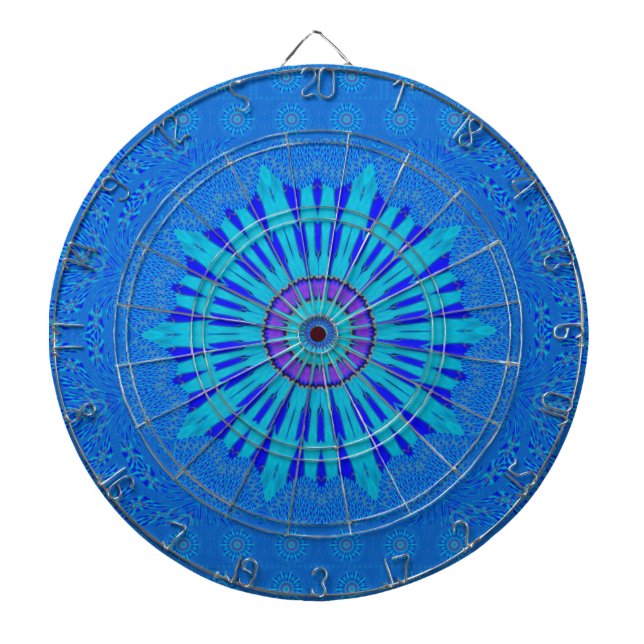 Beautiful Traditional  Blue vector pattern art des Dartboard (Front)