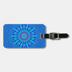 Beautiful Traditional Blue vector pattern art des Luggage Tag