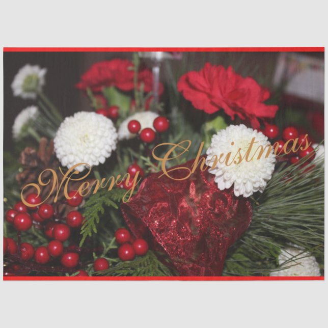Beautiful Traditional Christmas Tissue Paper (Front)