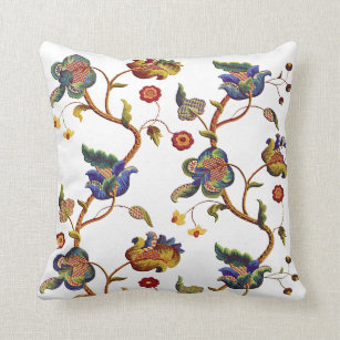 embroidered throw pillows