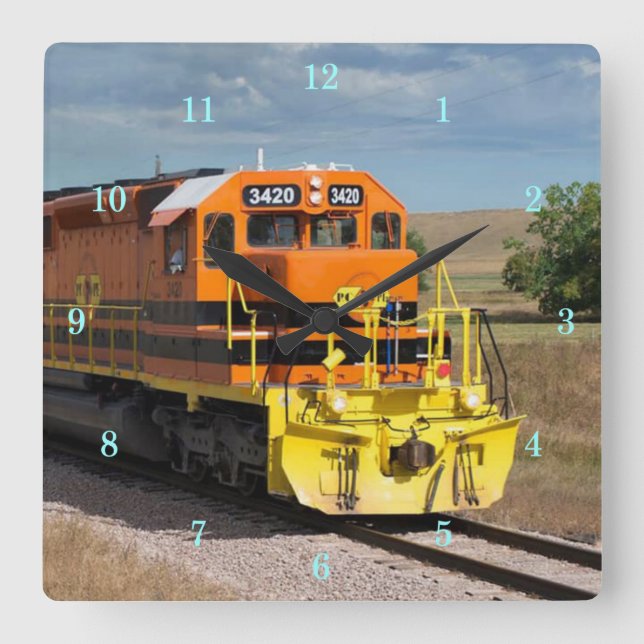 Beautiful Train Wall Clock (Front)