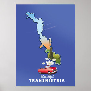 Beautiful Transnistria map Poster