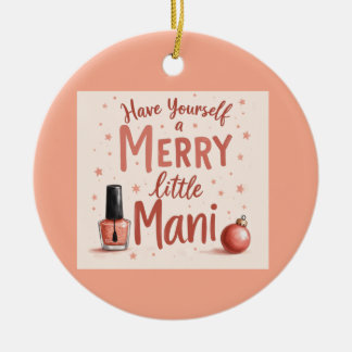 Beautiful tree bauble for any manicure Lover Ceramic Tree Decoration