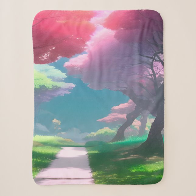 Beautiful Trees  Sherpa Blanket (Front)