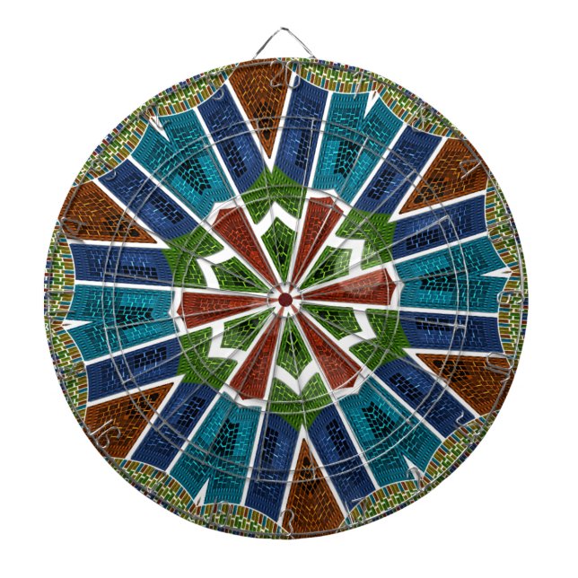 Beautiful Trendy Asian Textile Design Art Print Dartboard (Front)