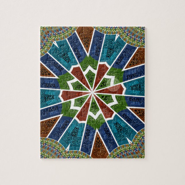 Beautiful Trendy Asian Textile Design Art Print Jigsaw Puzzle (Vertical)