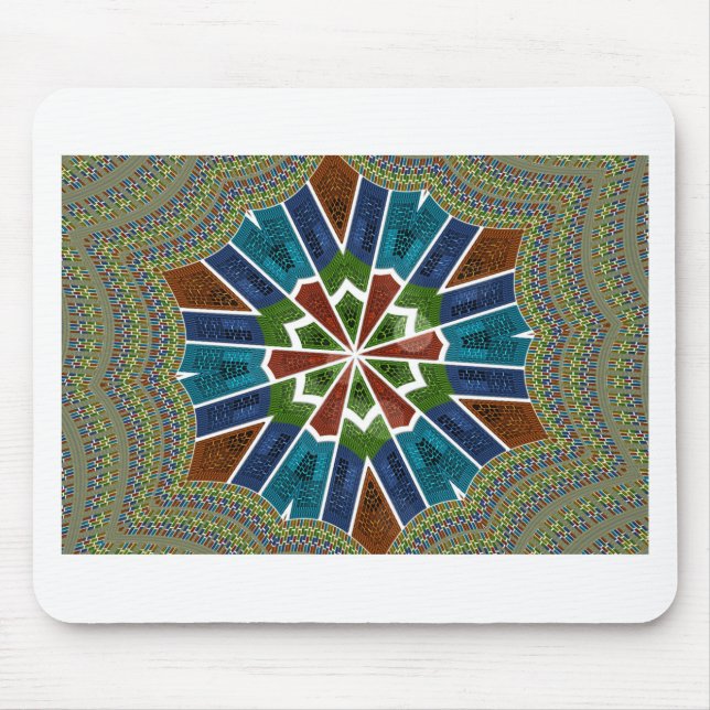 Beautiful Trendy Asian Textile Design Art Print Mouse Mat (Front)