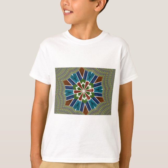 Beautiful Trendy Asian Textile Design Art Print T-Shirt (Front)