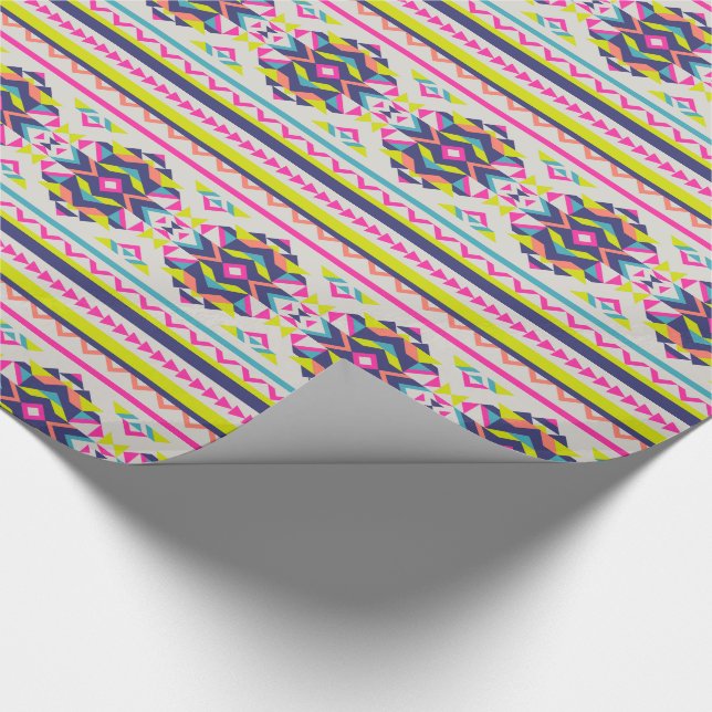 Beautiful Trendy Aztec Inspired Pattern Wrapping Paper (Corner)