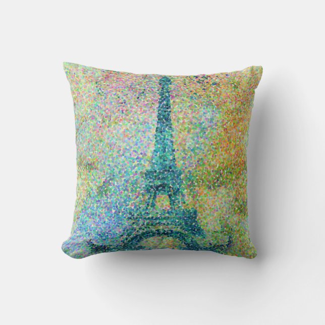 Beautiful trendy girly vintage Eiffel Tower Cushion (Front)