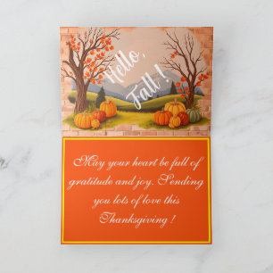 Beautiful Trendy Happy Thanksgiving Fall Card