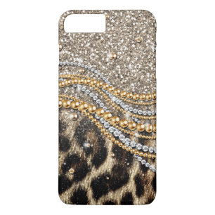 Beautiful trendy leopard faux animal print iPhone 8 plus/7 plus case