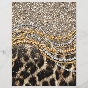 Beautiful trendy leopard faux animal print flyer