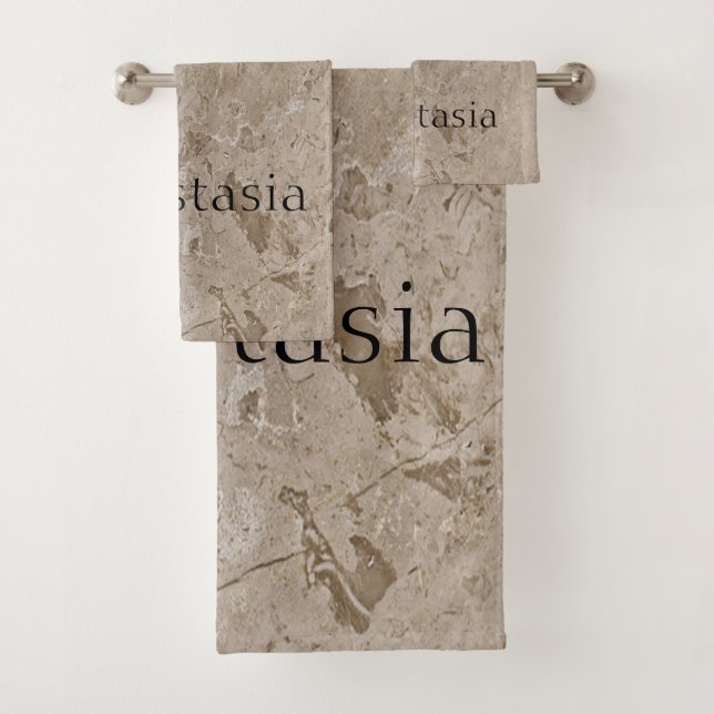 Beautiful Trendy Marble, Eyes Bath Towel Set (Insitu)