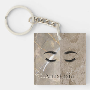 Beautiful Trendy Marble, Eyes Key Ring