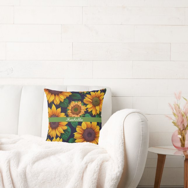 Beautiful Trendy Sunflower Collection Cushion (Couch)