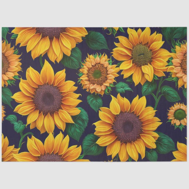 Beautiful Trendy Sunflower Collection Tissue Paper (Front)