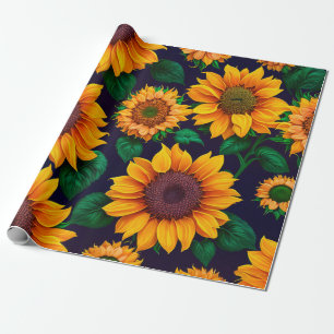 Beautiful Trendy Sunflower Collection Wrapping Paper