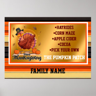 Beautiful Trendy Thanksgiving Autumn Collection Poster