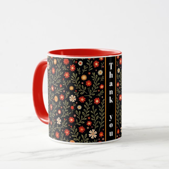 Beautiful Trendy Vintage Floral Collection Mug (Front Left)