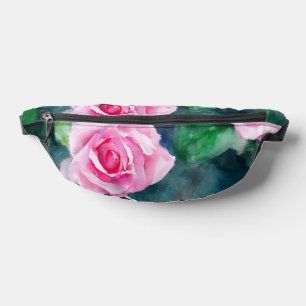Beautiful Trendy Watercolor Pink Roses Collection Bum Bags