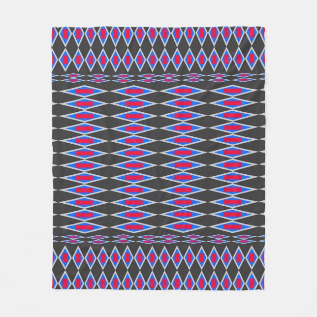 beautiful tribal fabric pattern, fabric pattern ba fleece blanket (Front)