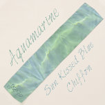 Beautiful Tropical Aquamarine Blue Scarf<br><div class="desc">Aquamarine is an aqua blue sea kissed by the sun. Sunlight reflecting off tropical sea water inspired this beautiful aquamarine scarf design by nature. Personalise this bright stylish scarf with her Initials for a truly unique fashion style.

This image is original ocean photography by JLW_PHOTOGRAPHY</div>