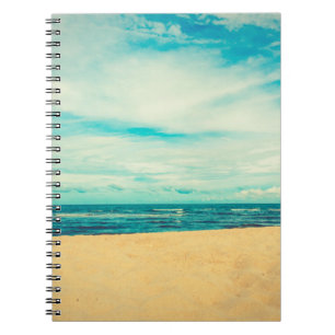 Beautiful tropical beach and sea landscape travel notebook