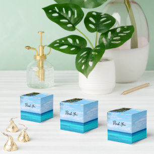 Beautiful Tropical Beach Breezy Palm Thank You Favour Box
