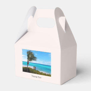 Beautiful Tropical Beach Breezy Palm Thank You Favour Box