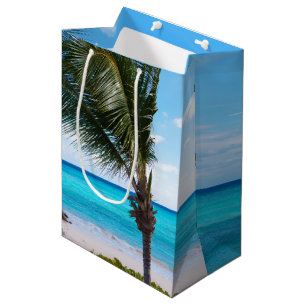 Beautiful Tropical Beach Breezy Palm Tree Medium Gift Bag