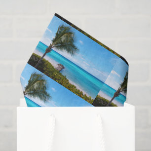 Beautiful Tropical Beach Breezy Palm Tree Pattern Tissue Paper