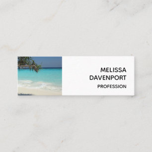 Beautiful Tropical Beach Ocean Paradise Mini Business Card