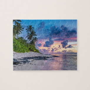 Beautiful Tropical Beach Ocean Vacation Jigsaw Puzzle