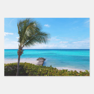 Beautiful Tropical Beach Scenic Photo Wrapping Paper Sheet