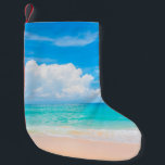 Beautiful tropical beach with blue sky and white c small christmas stocking<br><div class="desc">Beautiful tropical beach with blue sky and white clouds abstract texture background. Summer vacation and holiday business travel concept. Vintage tone filter effect color style. 
adventure,  background,  bay,  beach,  beautiful,  beauty,  blue,  calm,  caribbean,  cloud,  coast,  coastline,  day,  freedom,  fresh,  holiday,  hot,  hotel,  idyllic,  island,  vintage,  retro,  illustration</div>