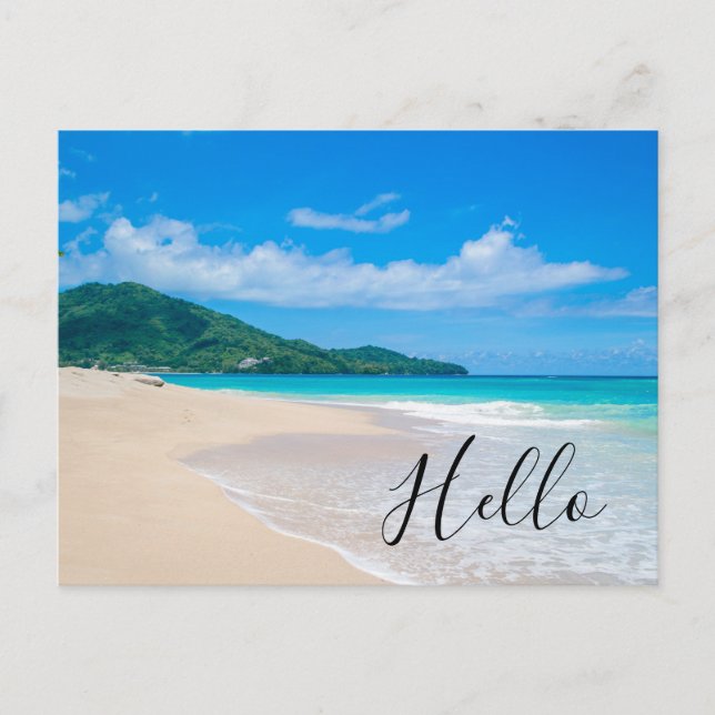  Beautiful Tropical Destination Scenic Beach Postcard (Front)