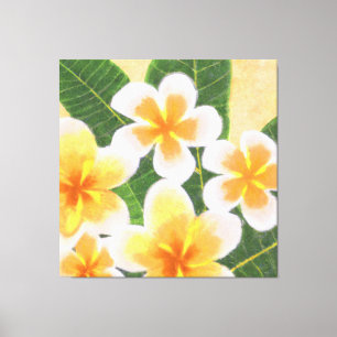 Beautiful tropical floral painting art canvas pri print