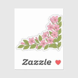 Beautiful tropical flowers decorative vinyl