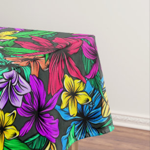 Beautiful Tropical Flowers Tablecloth