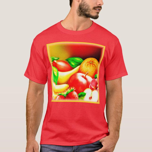 Beautiful Tropical Fruits Painting. Buy Now T-Shirt (Front)