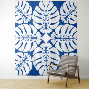 Beautiful Tropical Hawaiian quilt block tapestry