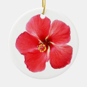 Beautiful Tropical Hibiscus Christmas Ornament