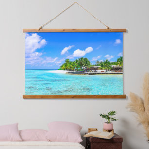 Beautiful Tropical Island Beach Hanging Tapestry