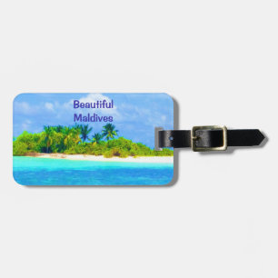 Beautiful Tropical Island in the Maldives Luggage Tag