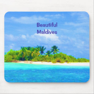 Beautiful Tropical Island in the Maldives Mouse Mat