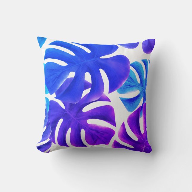 Beautiful Tropical Leaves - Throw Pillow (Front)