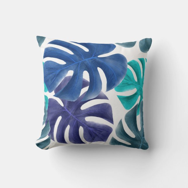 Beautiful Tropical Leaves - Throw Pillow (Front)